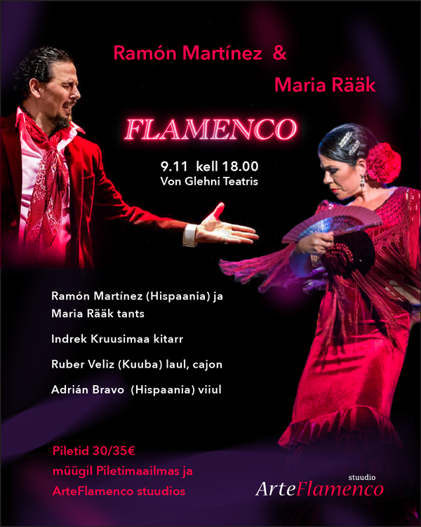 arteflamenco_FB_plakat_koduleht Ramรณn Martรญnez & Maria Rรครคk FLAMENCO